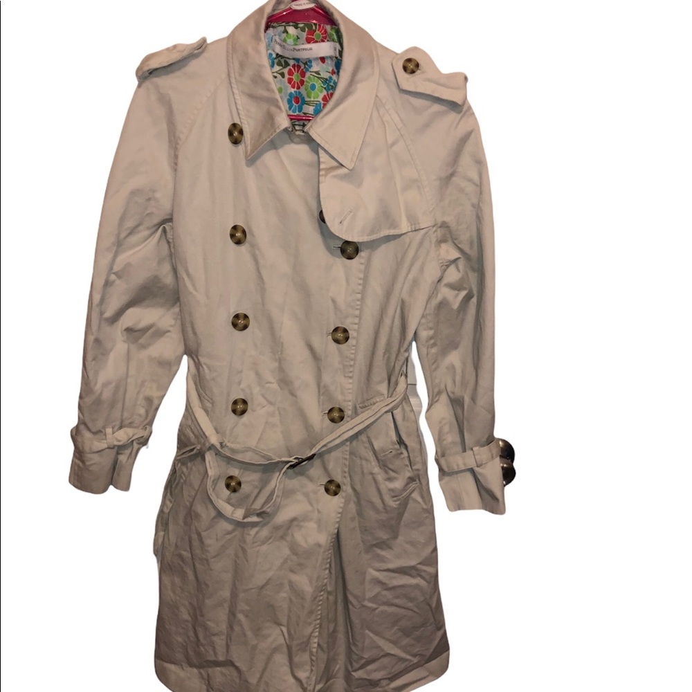 Perry Ellis portfolio womens 12 trench coat.